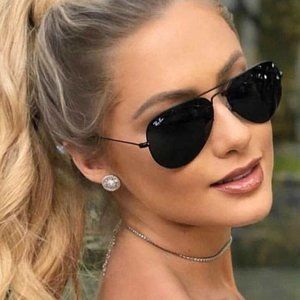 Authentic Ray Ban Polarized 'Total Black' Aviator